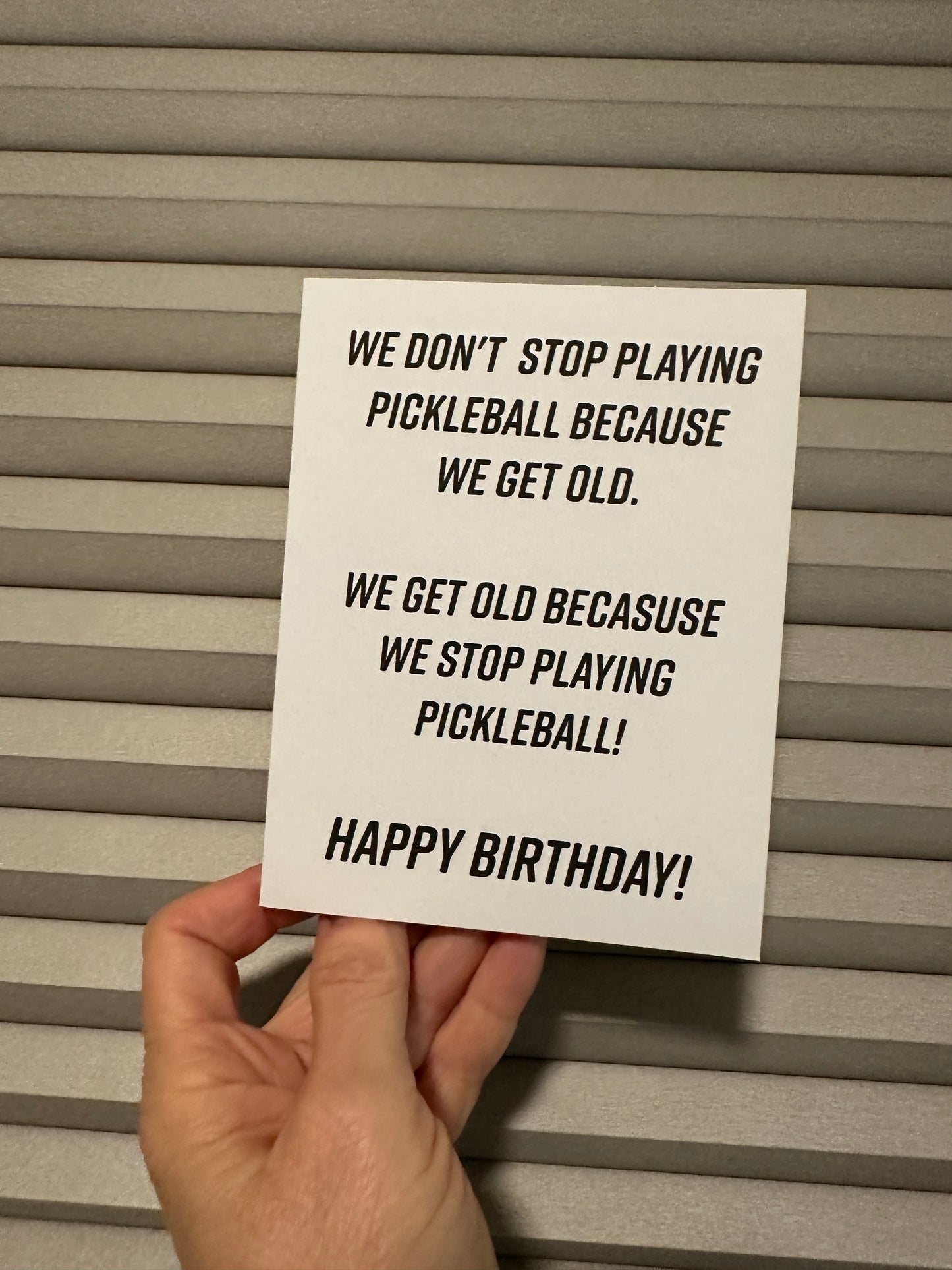 Pickleball Birthday Card ~ With Stickers!  Free Shipping - Card and Gift in One! Pickle Ball Gifts for Him or Her